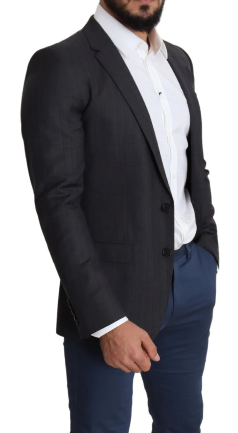 Elegant Black Virgin Wool Martini Blazer sold by Louxly product image thumbnail 5