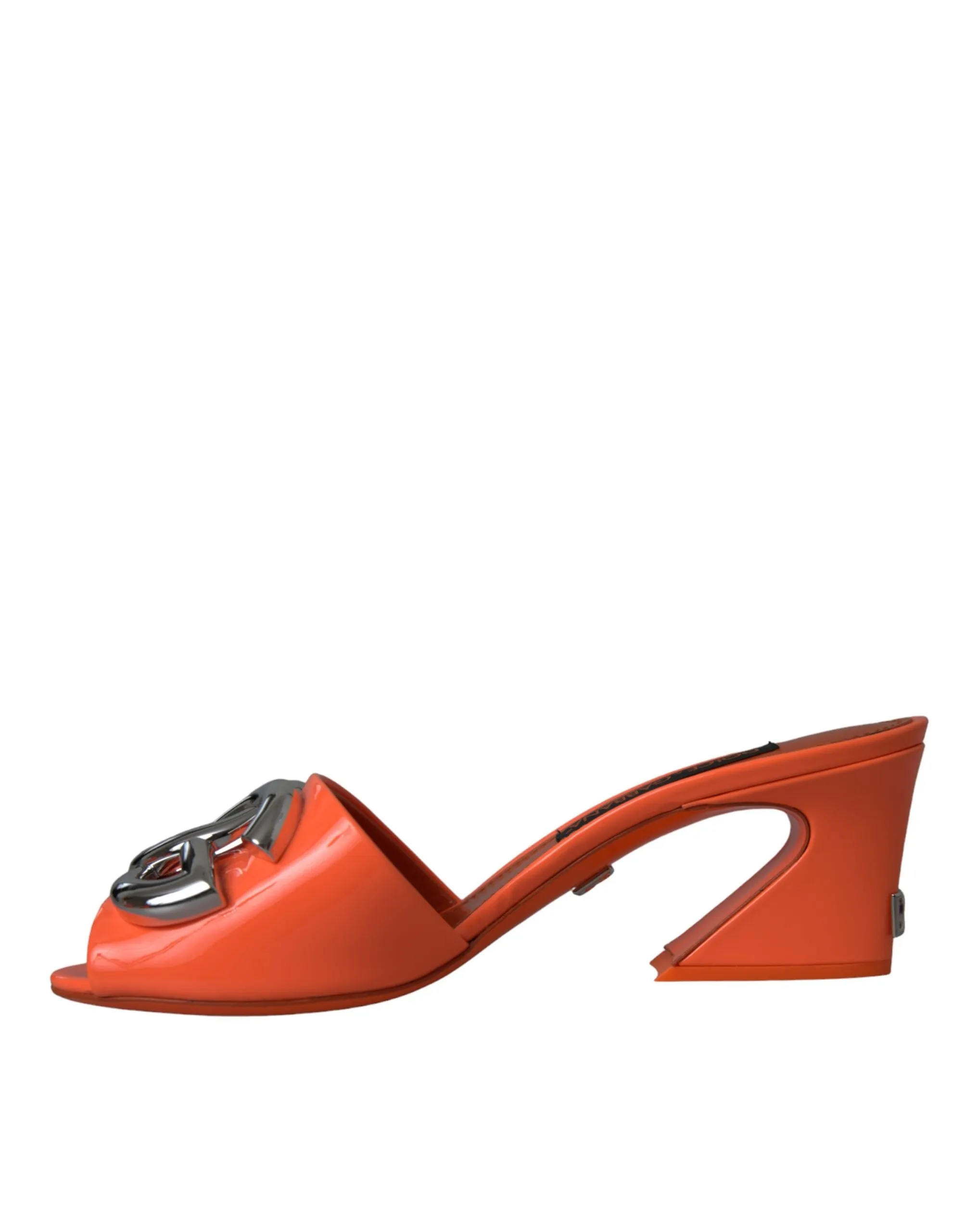 Orange DG Logo Slides Heels Sandals Shoes sold by Louxly product image thumbnail 5