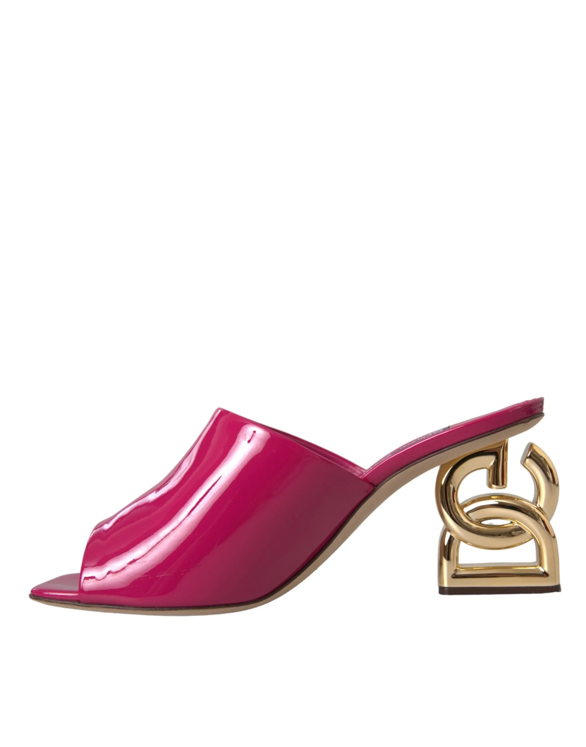 Fuchsia DG Logo Heels Slides Sandals Shoes sold by Louxly product image thumbnail 4