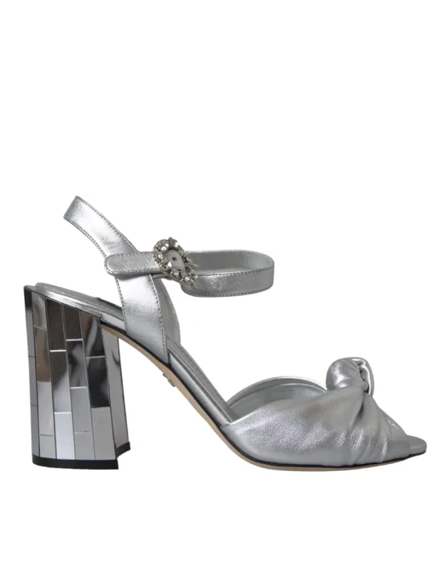 Silver Crystal Ankle Strap Keira Sandal Shoes sold by Louxly