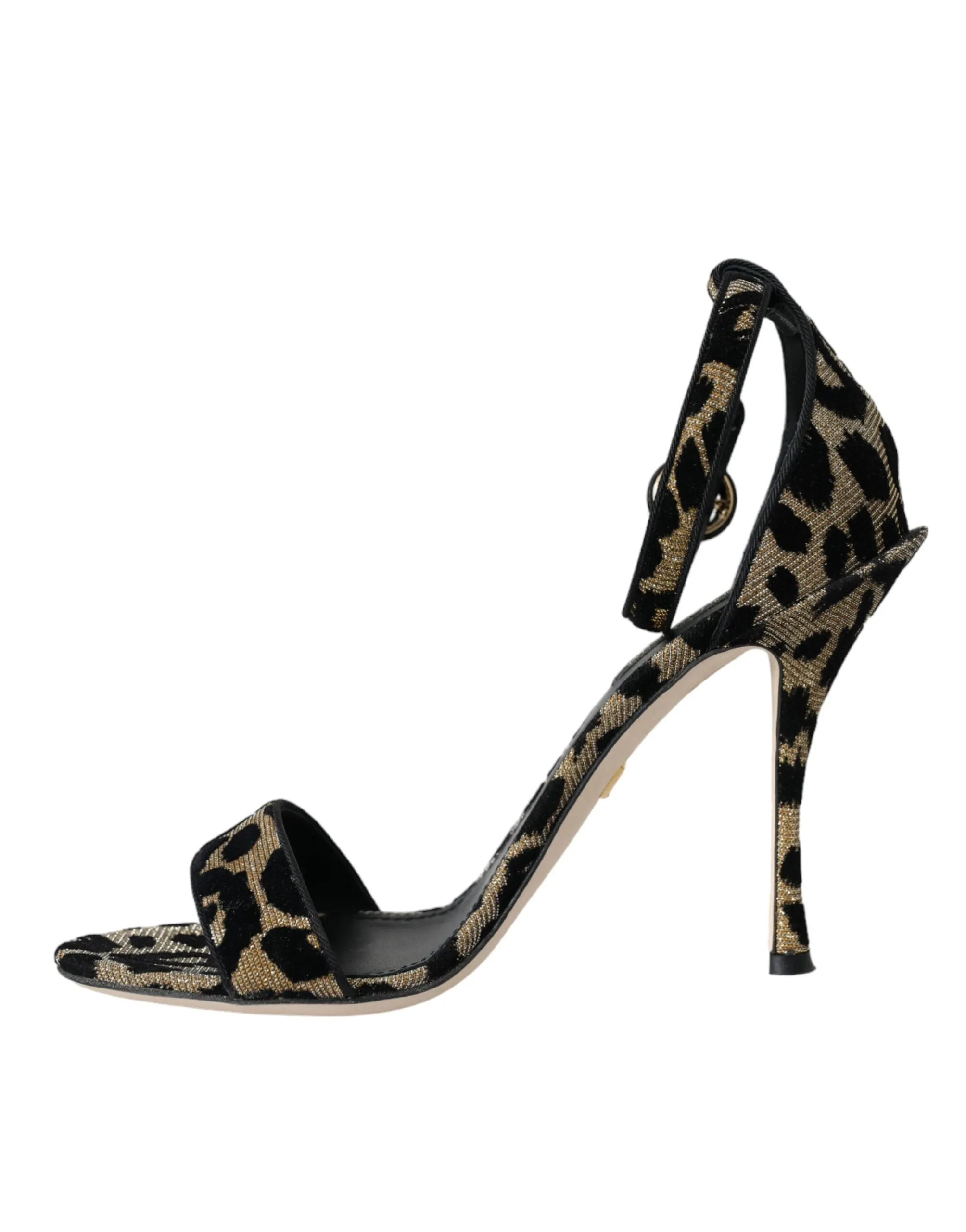 Gold Leopard Lurex High Heel Sandals Shoes sold by Louxly product image thumbnail 5