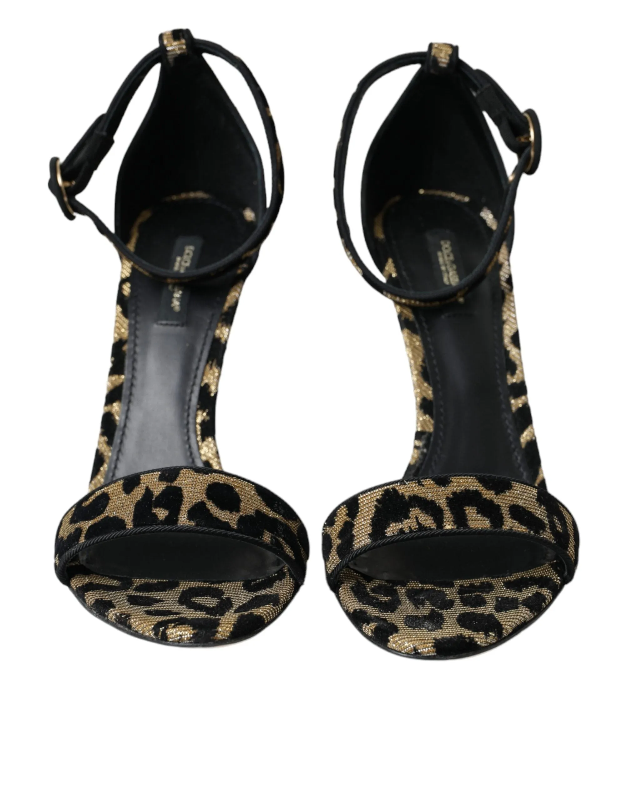 Gold Leopard Lurex High Heel Sandals Shoes sold by Louxly product image thumbnail 2
