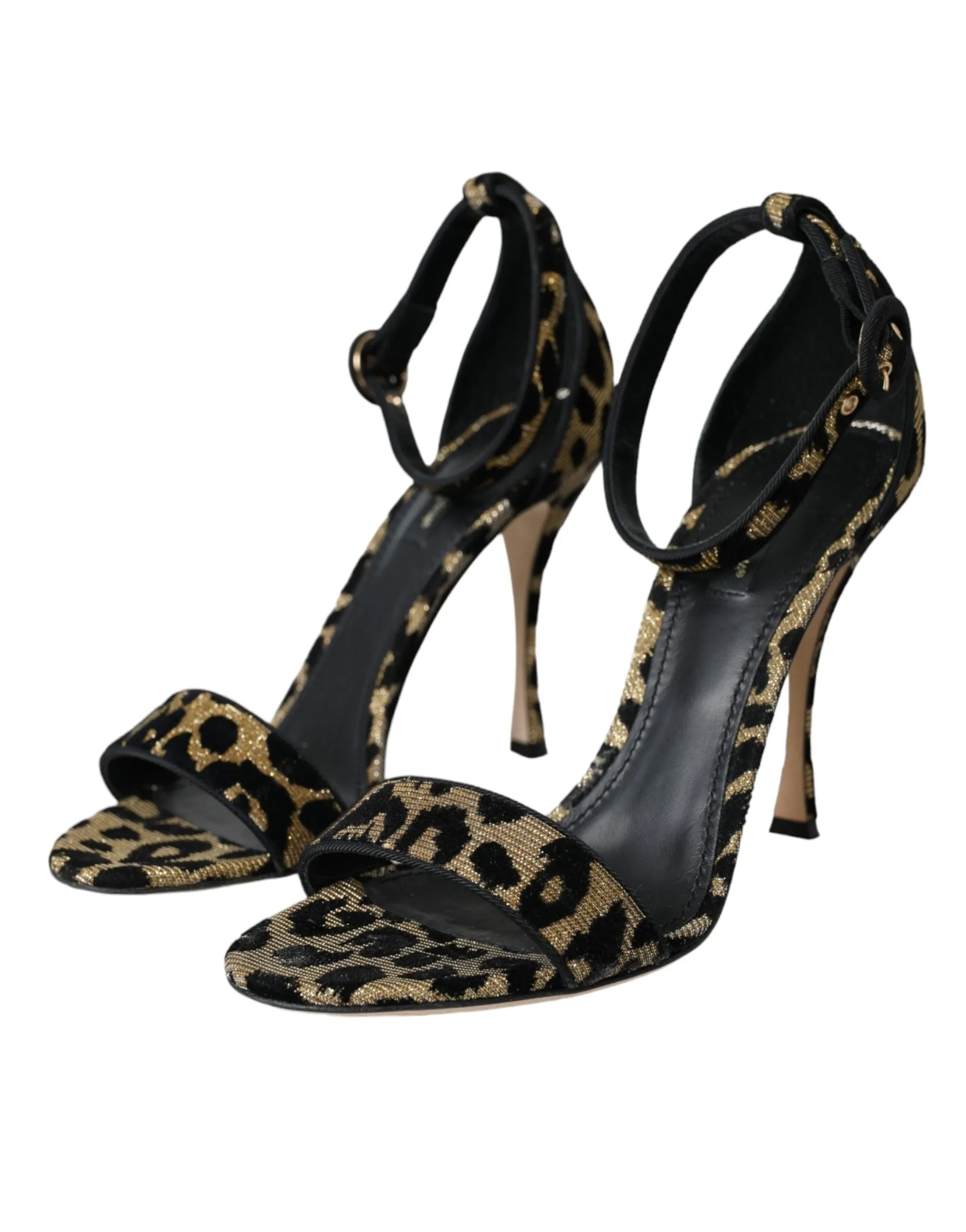 Gold Leopard Lurex High Heel Sandals Shoes sold by Louxly product image thumbnail 3