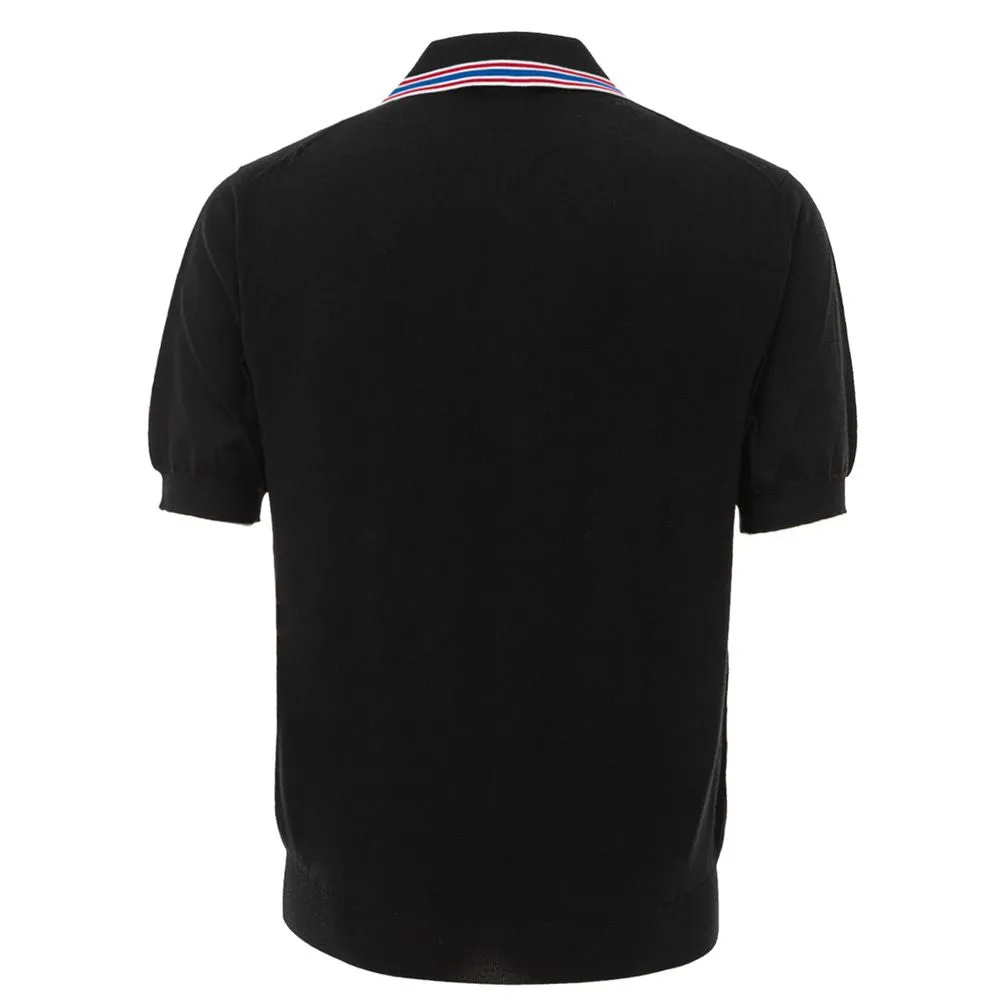 Black Wool Polo Shirt sold by Louxly product image thumbnail 2