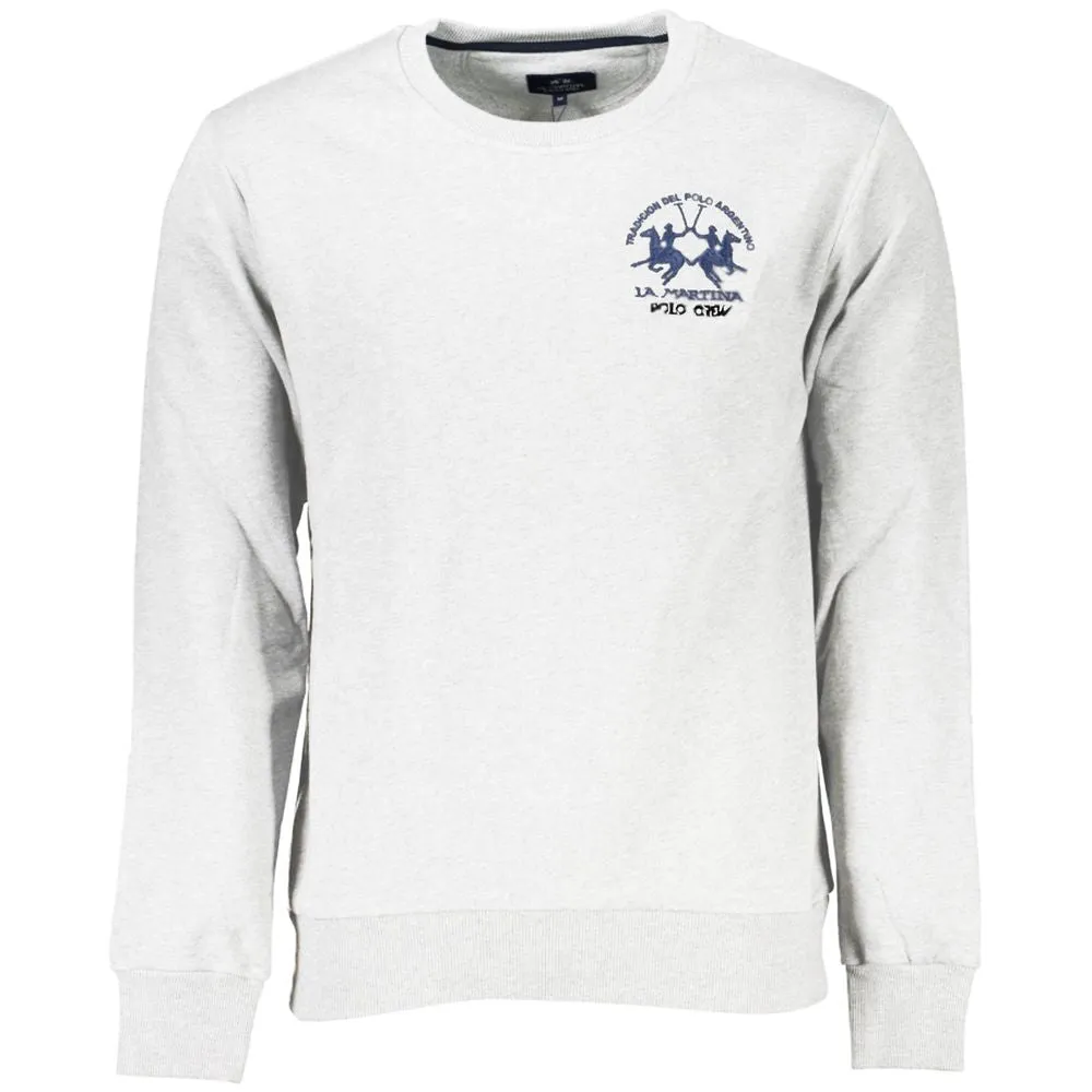 Elegant Cotton Crewneck Sweatshirt in White sold by Louxly