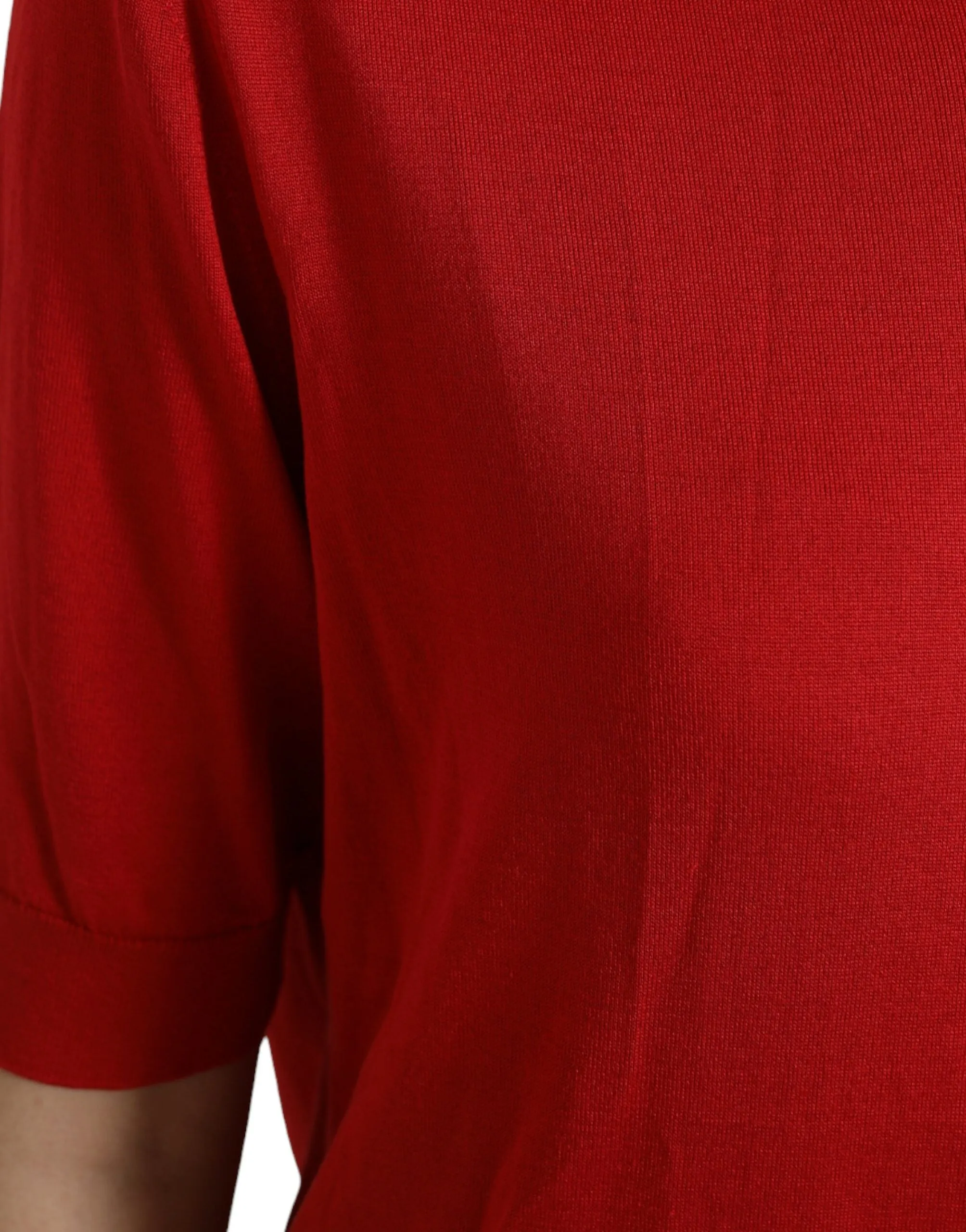 Silk Red Crew Neck Top sold by Louxly product image thumbnail 5
