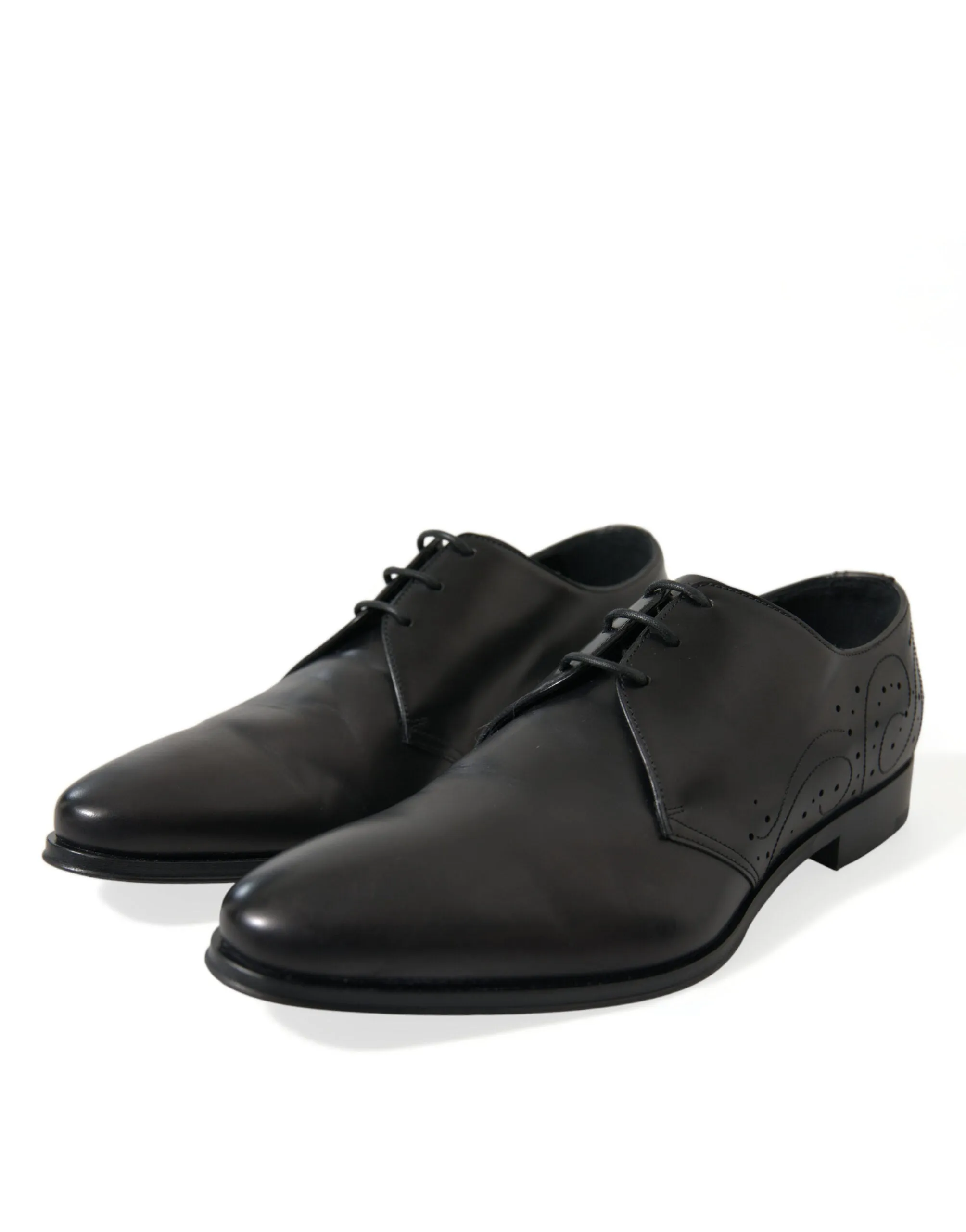 Elegant Black Leather Derby Dress Shoes sold by Louxly product image thumbnail 3