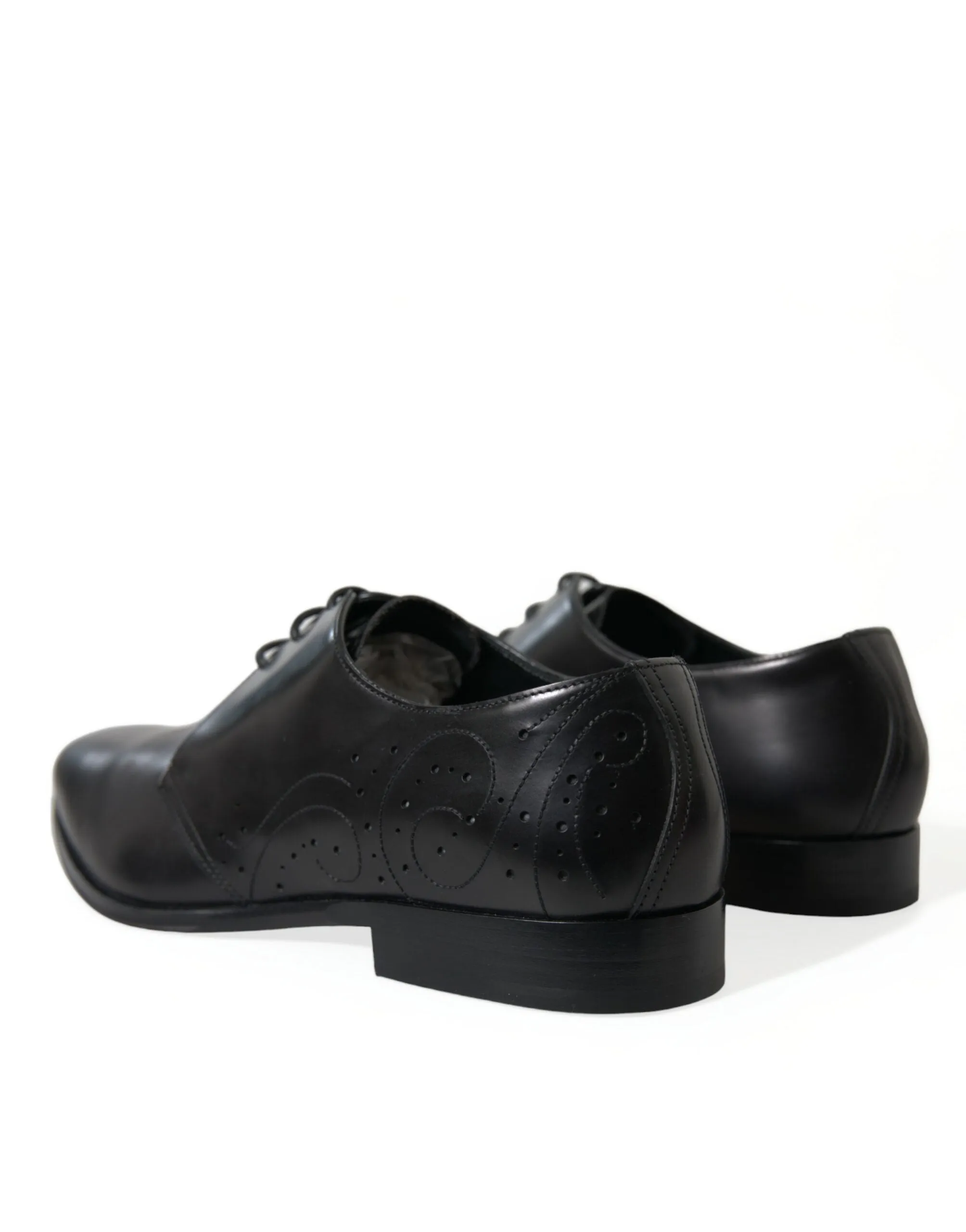 Elegant Black Leather Derby Dress Shoes sold by Louxly product image thumbnail 4