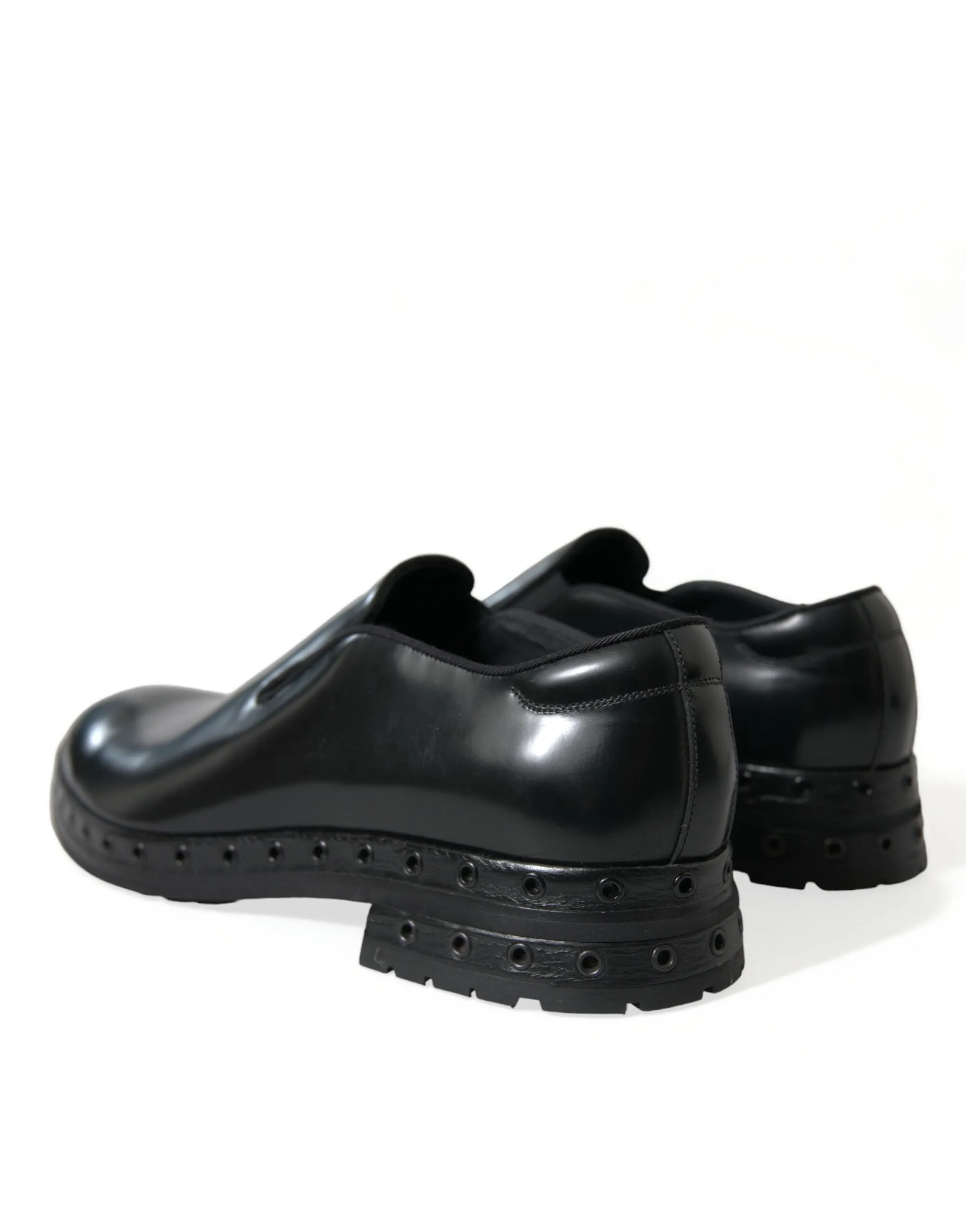 Elegant Black Leather Studded Loafers sold by Louxly product image thumbnail 4
