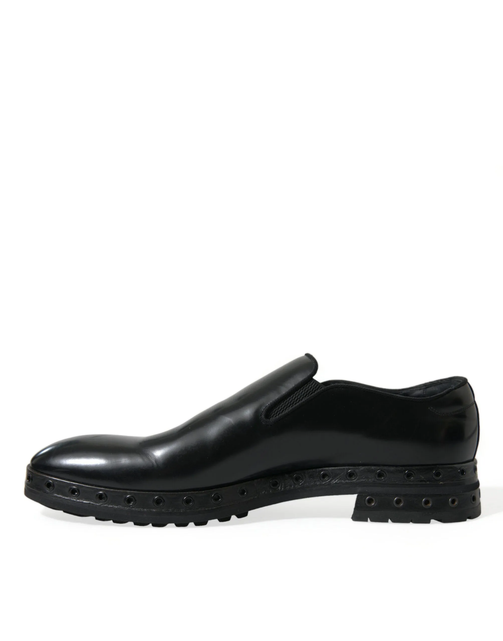 Elegant Black Leather Studded Loafers sold by Louxly product image thumbnail 5