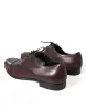 Elegant Burgundy Leather Derby Shoes sold by Louxly