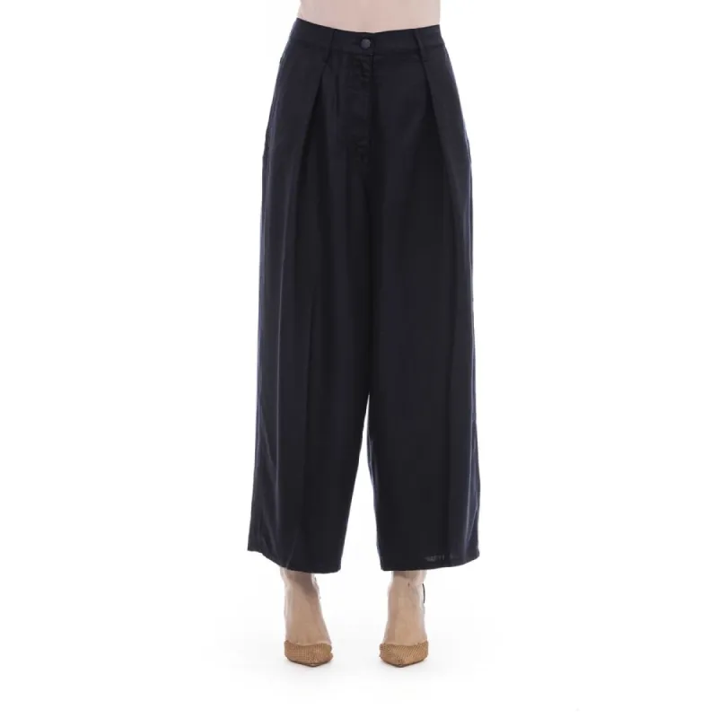 Black Cotton Women Pant sold by Louxly