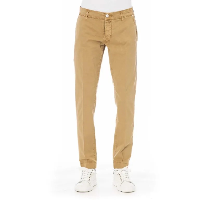 Beige Cotton Men Pants sold by Louxly