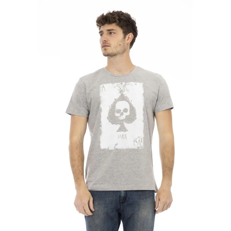 Gray Cotton Men T-Shirt sold by Louxly