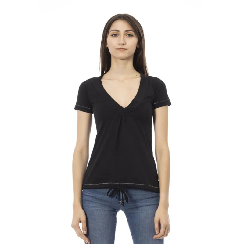 Black Cotton Women Top sold by Louxly