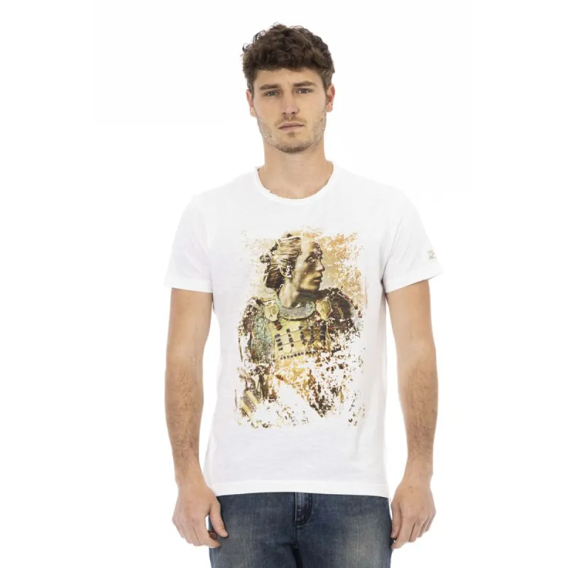 White Cotton Men T-Shirt sold by Louxly