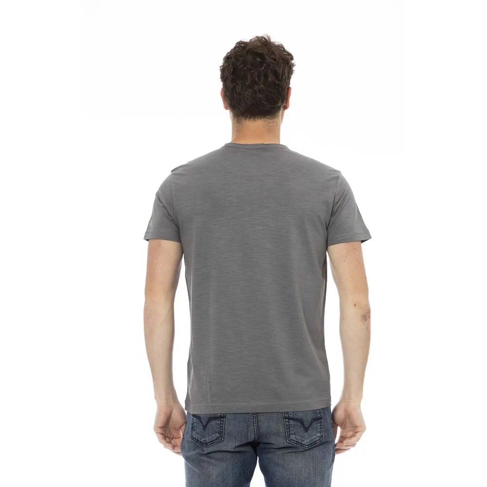 Gray Cotton Men T-Shirt sold by Louxly product image thumbnail 3