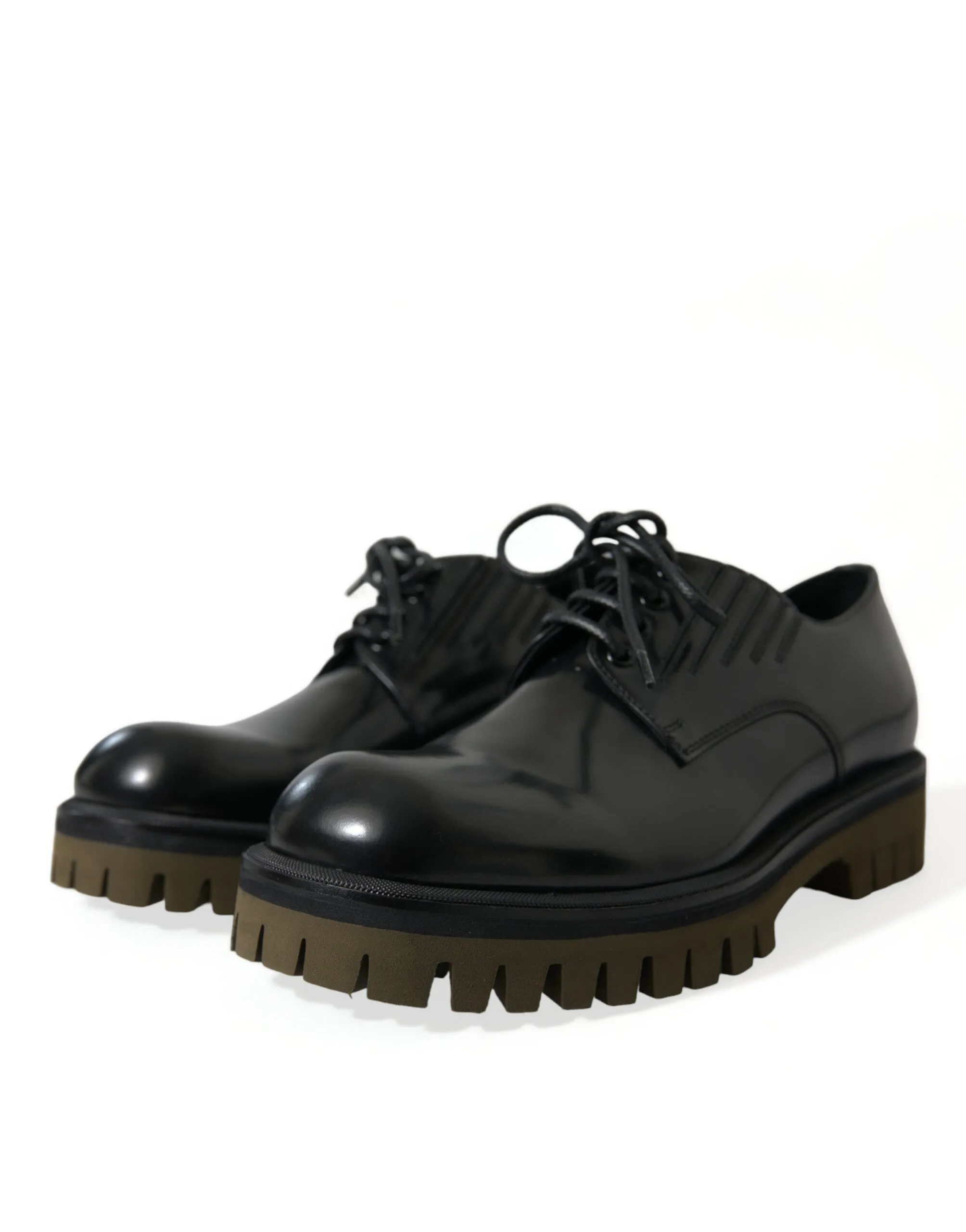 Elegant Black Leather Derby Dress Shoes sold by Louxly product image thumbnail 3