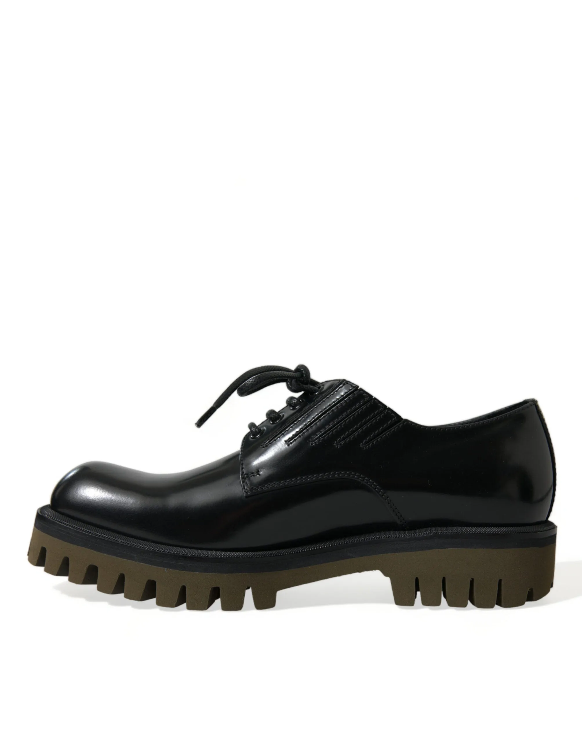 Elegant Black Leather Derby Dress Shoes sold by Louxly product image thumbnail 5
