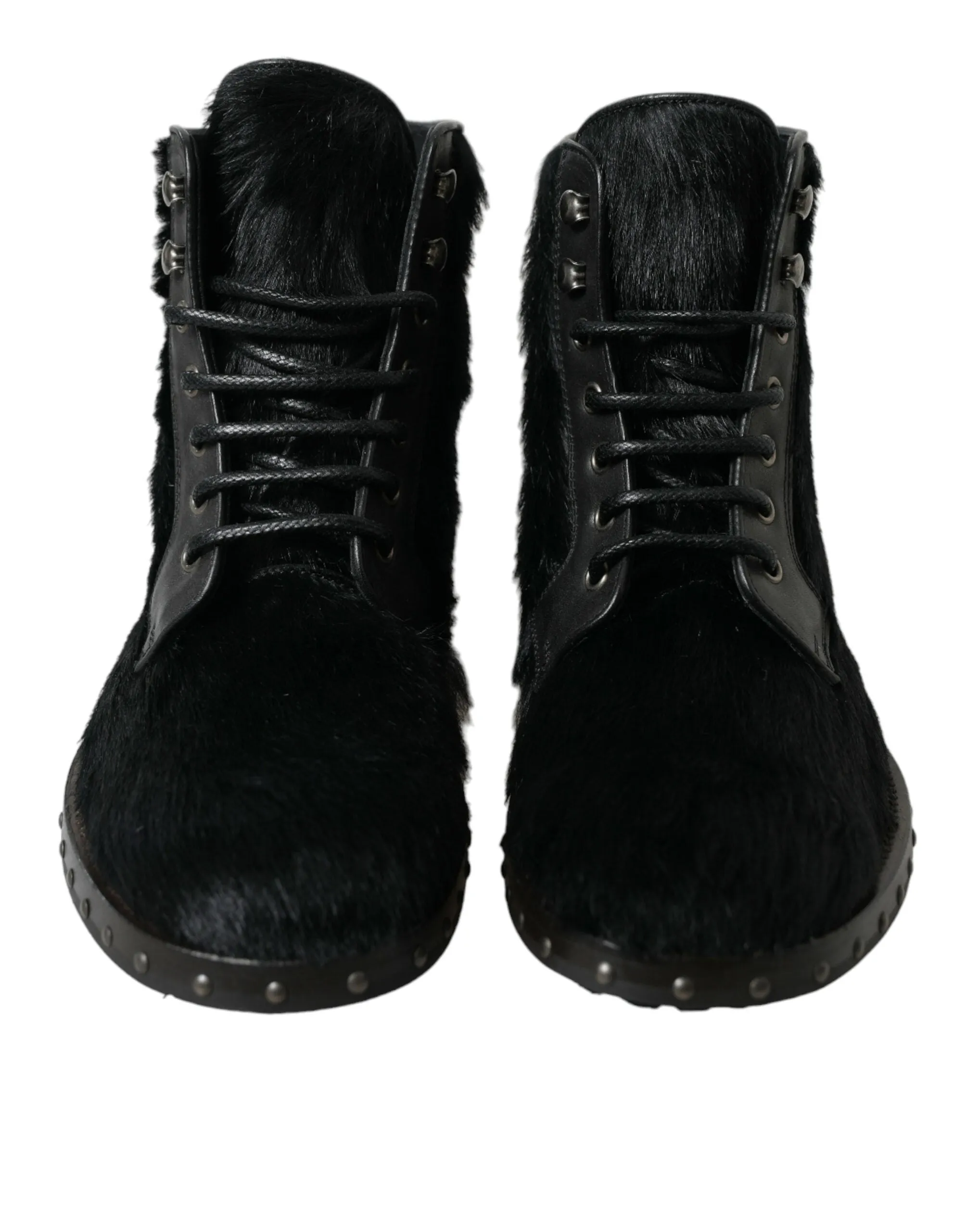 Elegant Black Calf Leather Lace-Up Boots sold by Louxly product image thumbnail 2