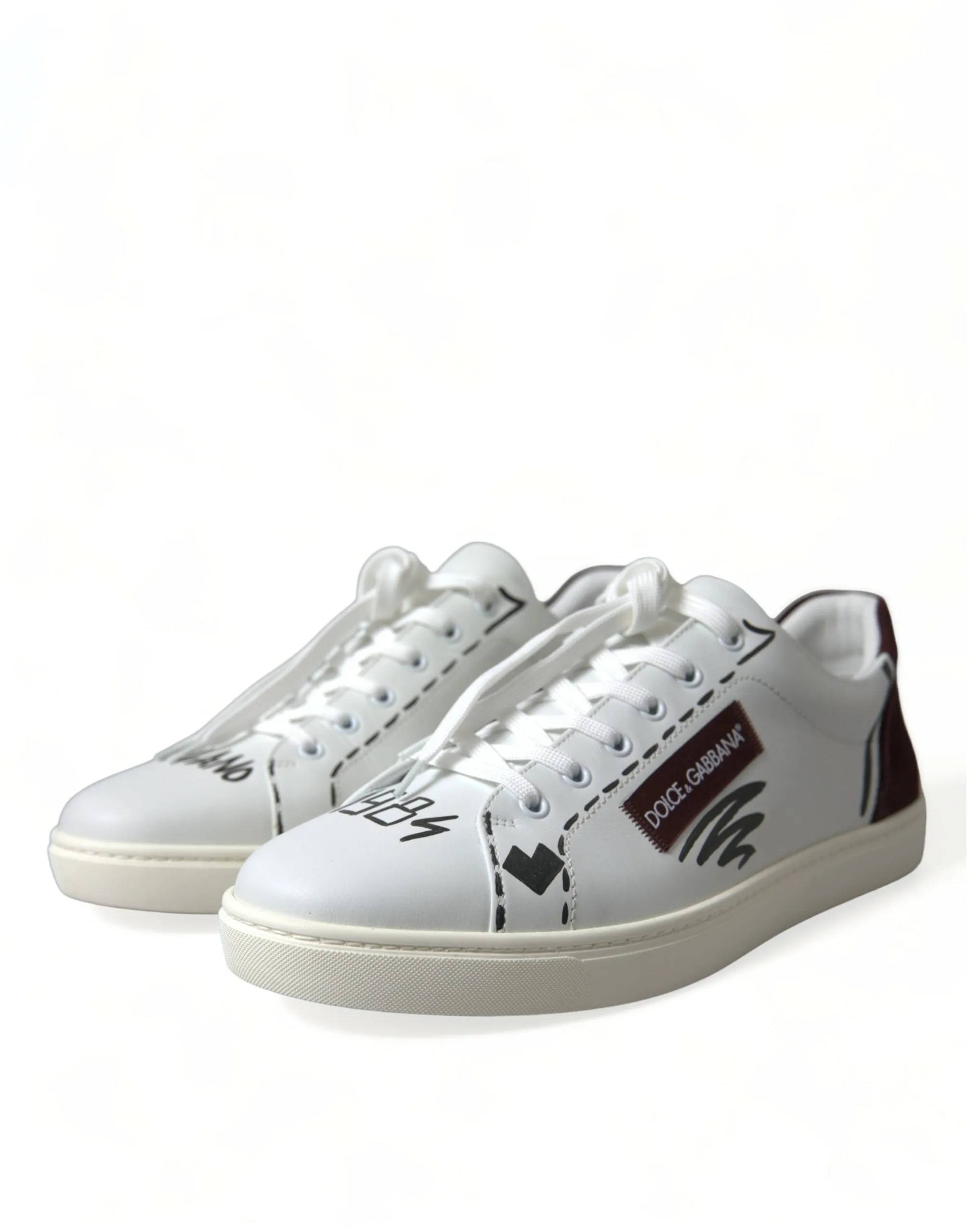 Exclusive White Bordeaux Low Top Sneakers sold by Louxly product image thumbnail 3
