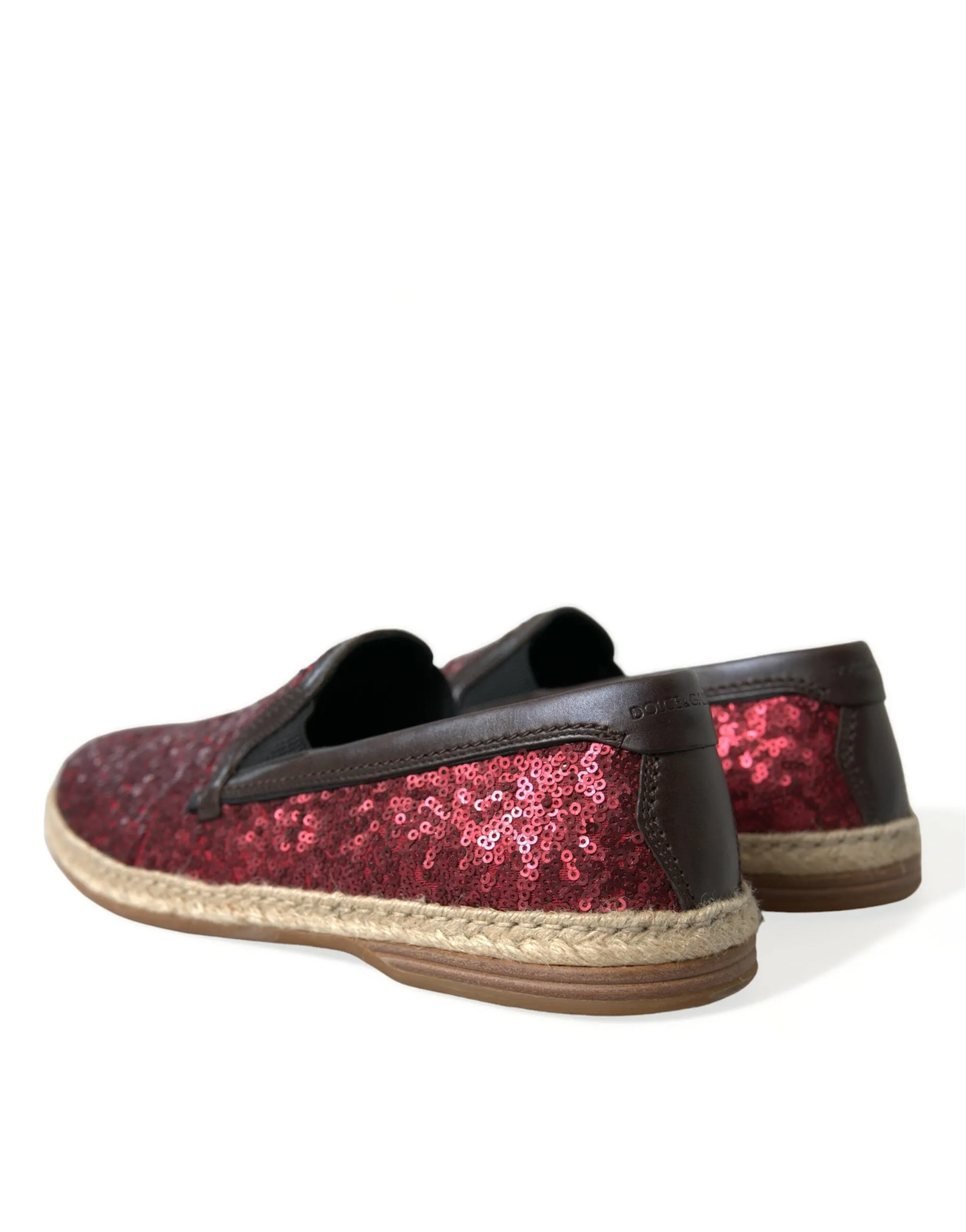Red Sequined Leather Loafers sold by Louxly product image thumbnail 4