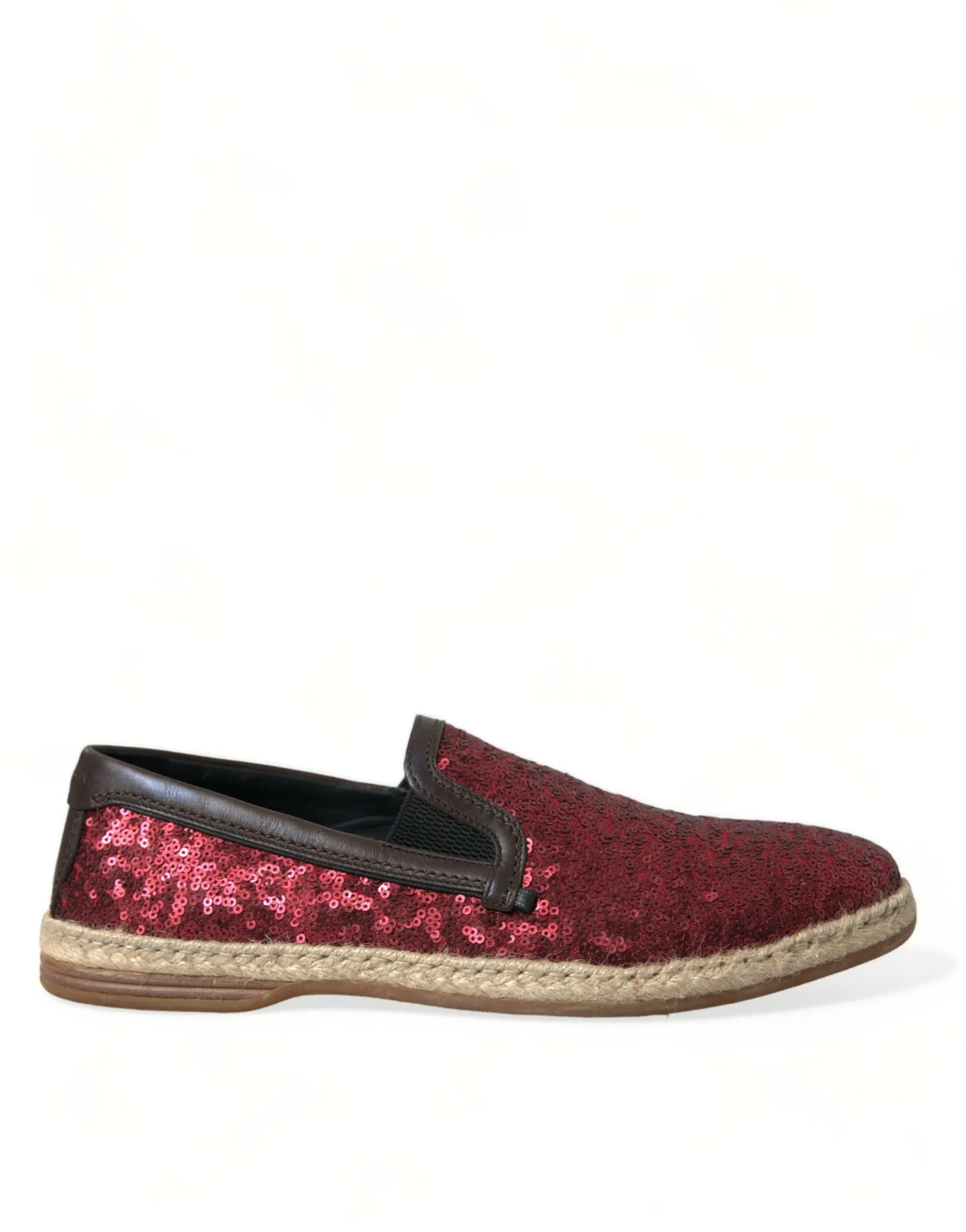 Red Sequined Leather Loafers sold by Louxly