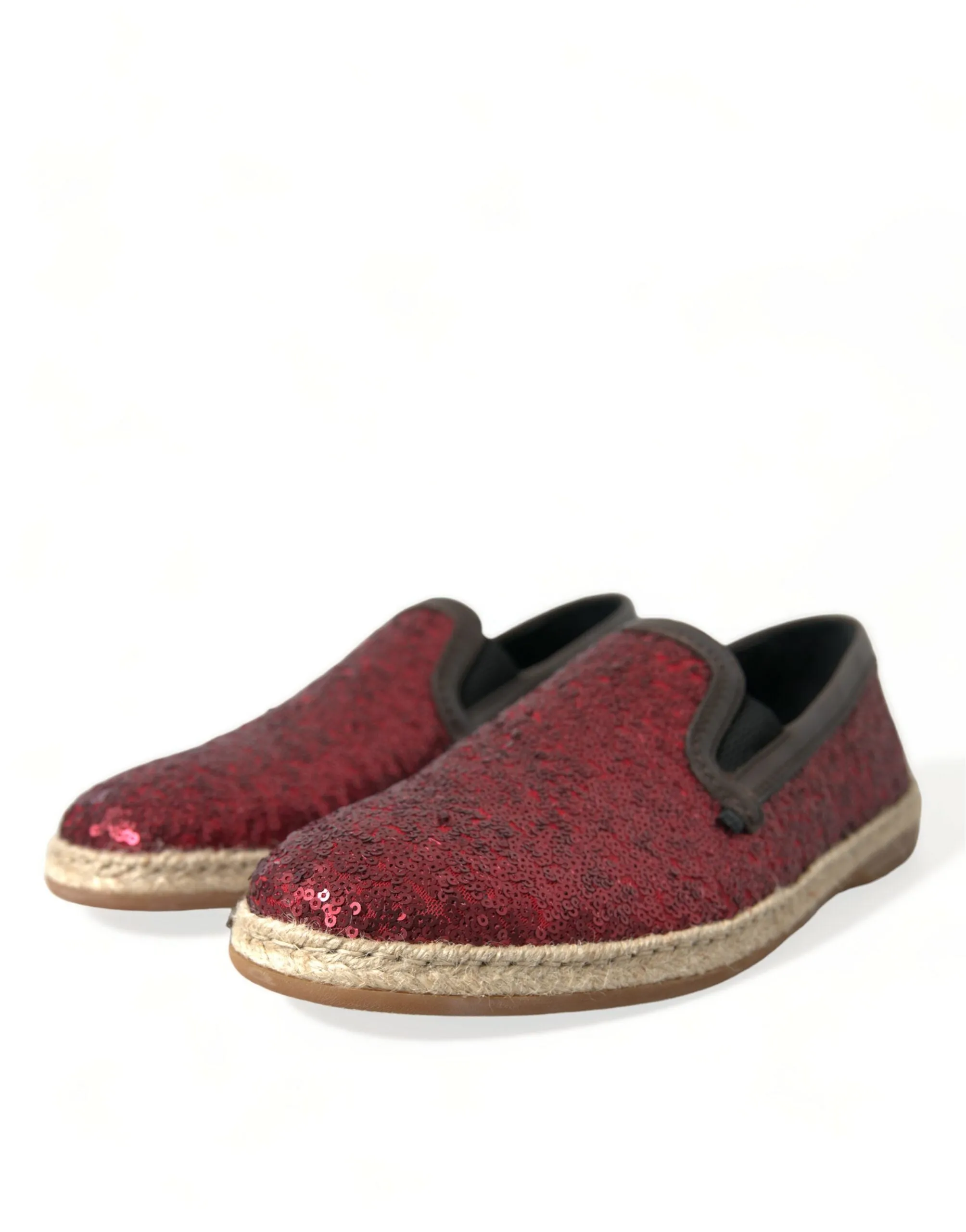 Red Sequined Leather Loafers sold by Louxly product image thumbnail 3