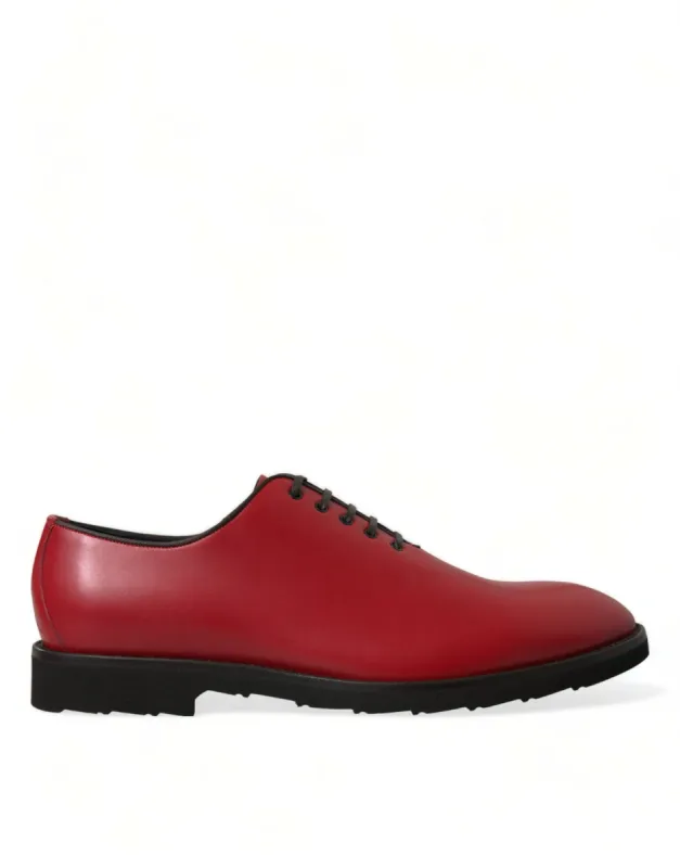 Elegant Red Leather Oxford Dress Shoes sold by Louxly