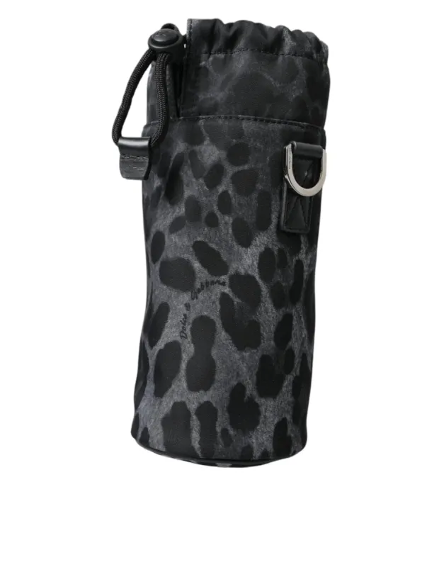 Chic Leopard Print Round Bottle Cage sold by Louxly