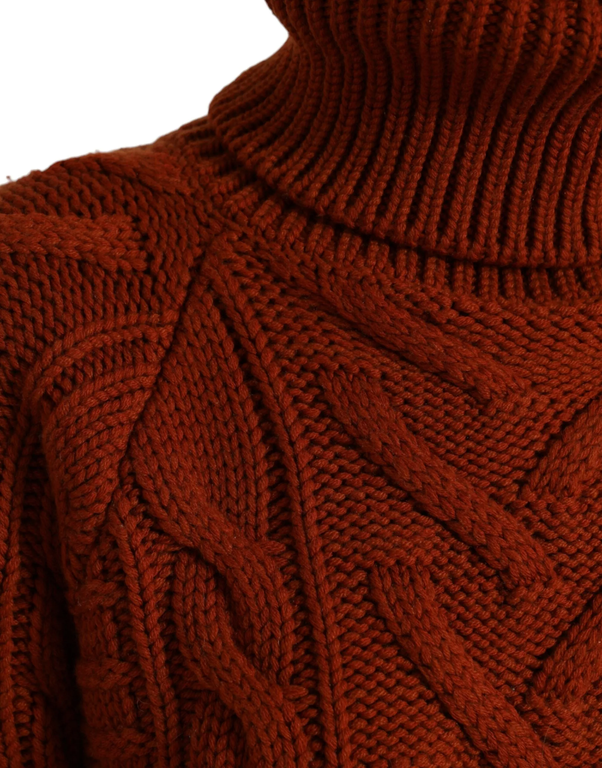 Elegant Brown Turtleneck Wool Sweater sold by Louxly product image thumbnail 5