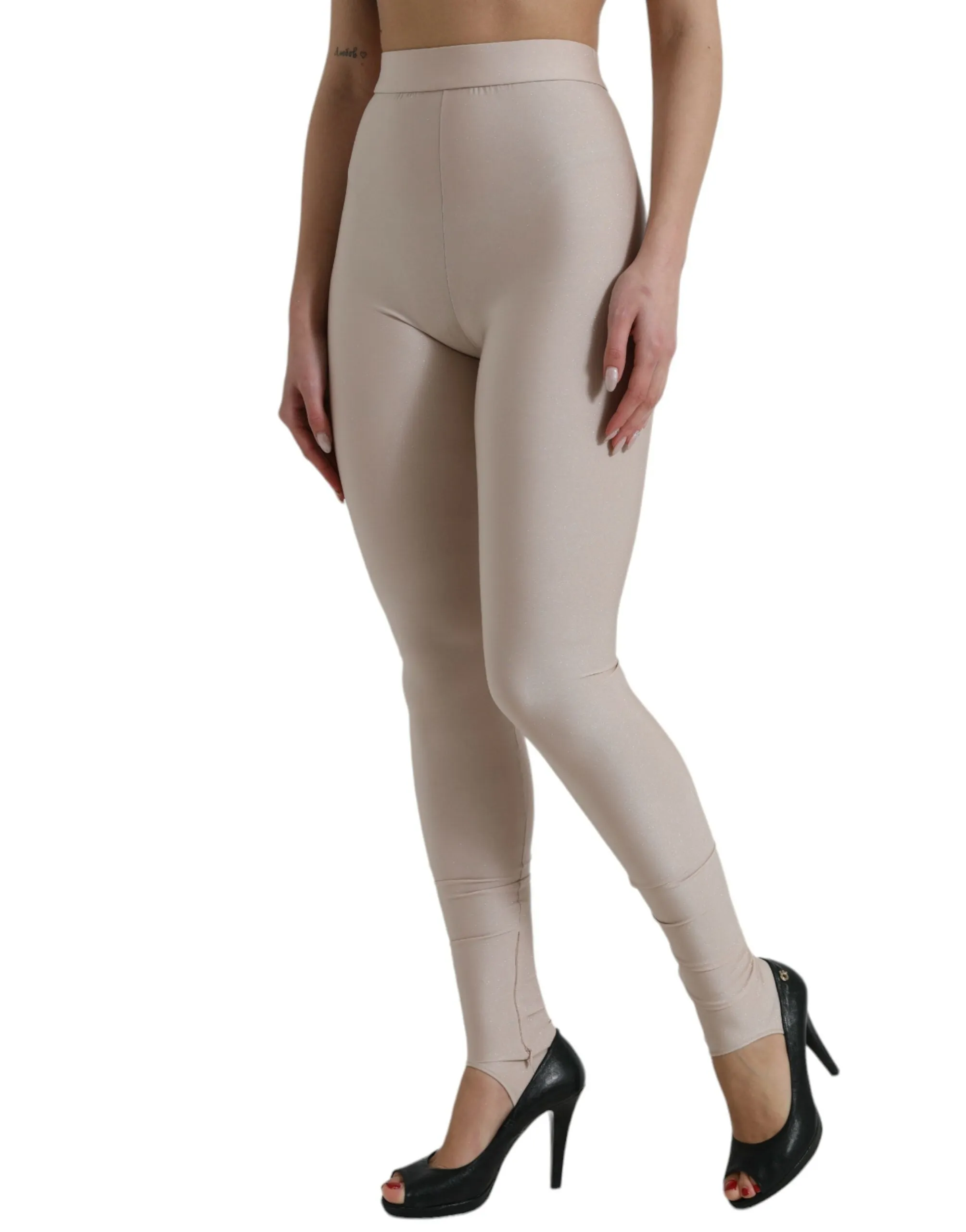 Chic Beige High Waist Leggings sold by Louxly product image thumbnail 2