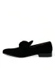 Elegant Black Velvet Loafers - Men's Luxury Footwear sold by Louxly