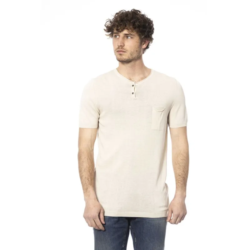 Beige Cotton T-Shirt sold by Louxly