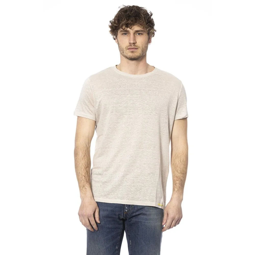 Beige Cotton Men T-Shirt sold by Louxly