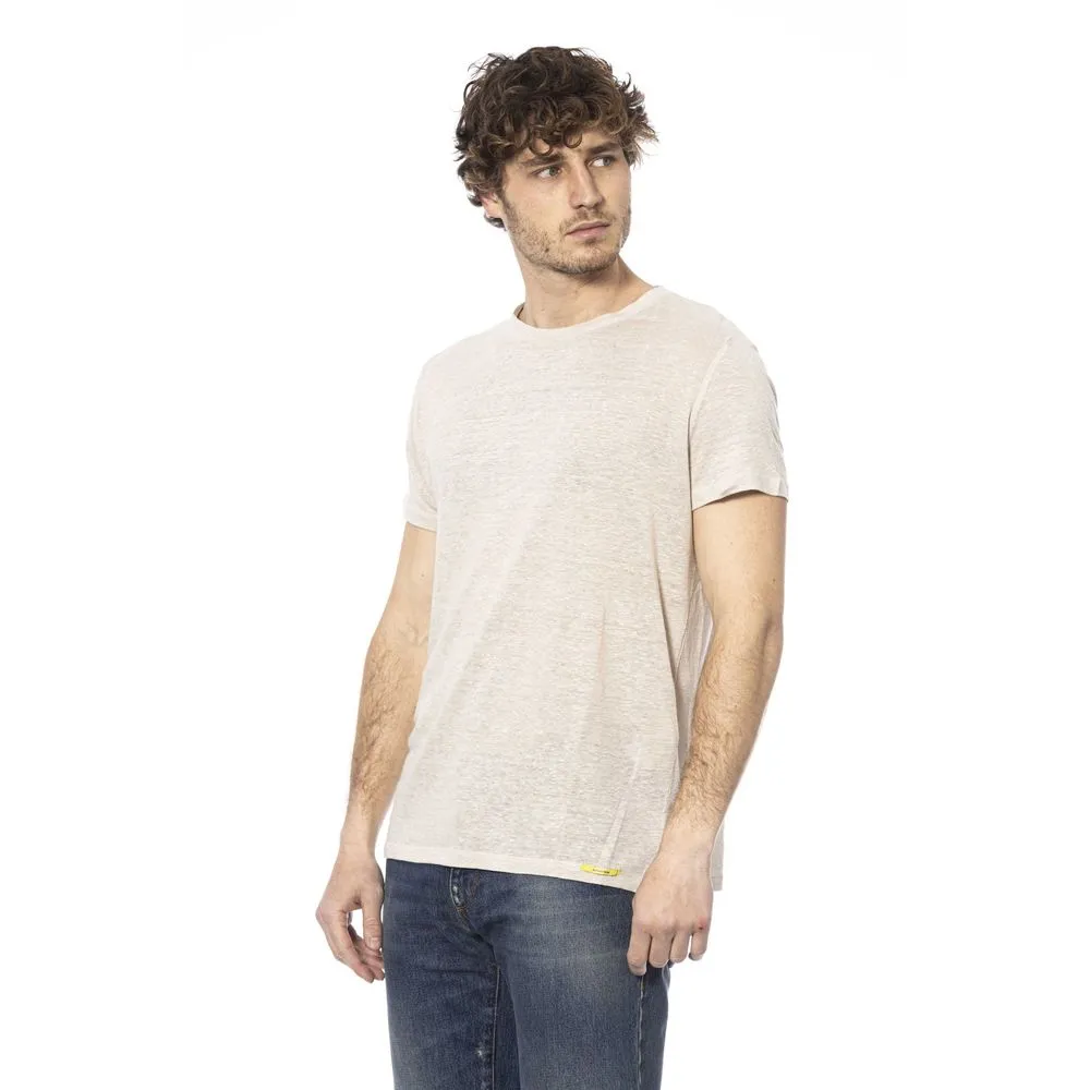 Beige Cotton Men T-Shirt sold by Louxly product image thumbnail 2