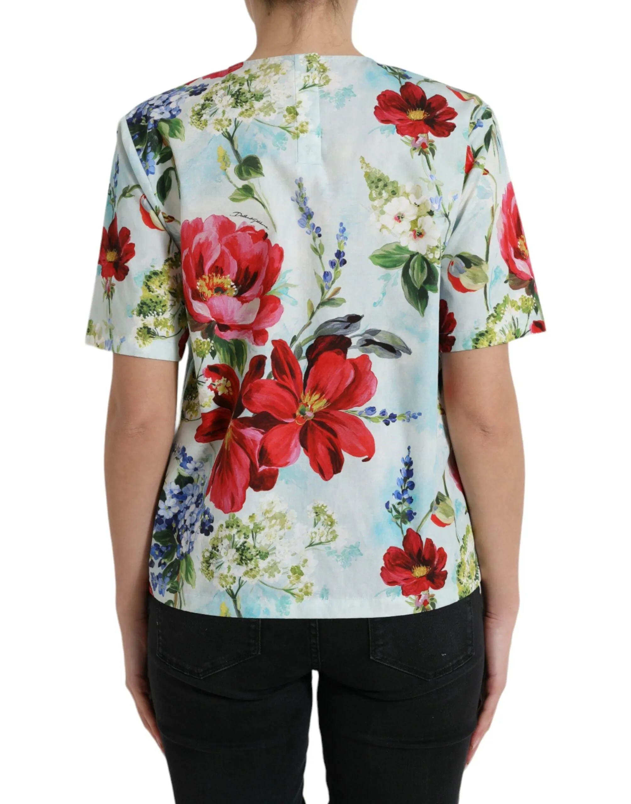 Chic Floral Round Neck Cotton Top sold by Louxly product image thumbnail 3