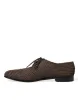 Elegant Raffia Upper Derby Shoes - Lace Up in Brown sold by Louxly