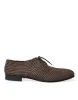 Elegant Raffia Upper Derby Shoes - Lace Up in Brown sold by Louxly