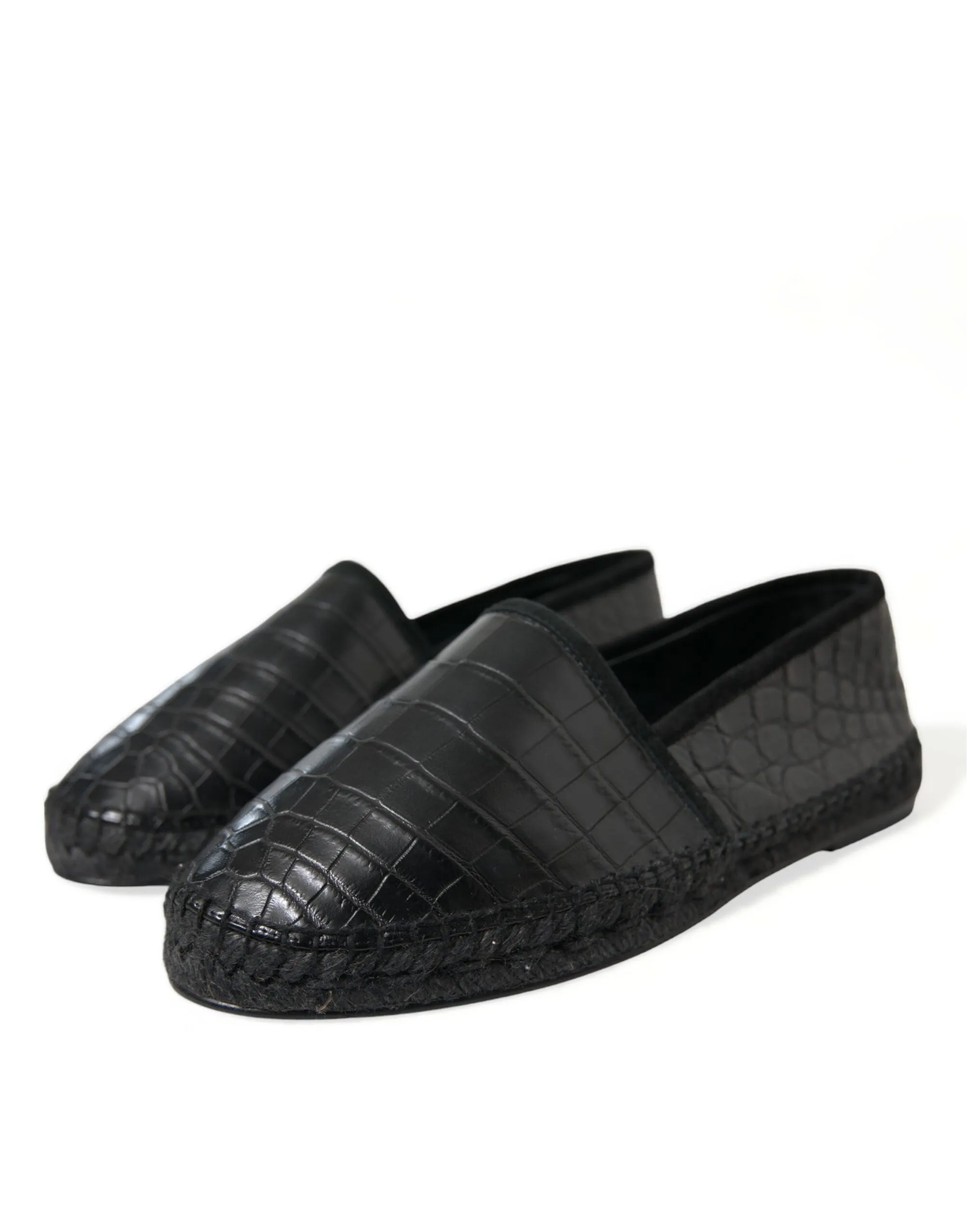 Exotic Black Leather Espadrilles sold by Louxly product image thumbnail 3