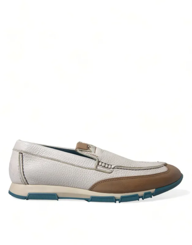 Elegant White Deerskin Loafers sold by Louxly