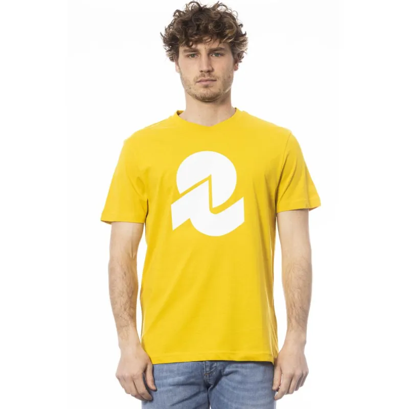 Yellow Cotton Men T-Shirt made by Invicta