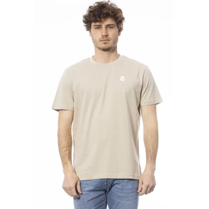 Beige Cotton Men T-Shirt sold by Louxly