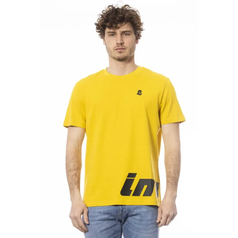 Yellow Cotton Men T-Shirt made by Invicta