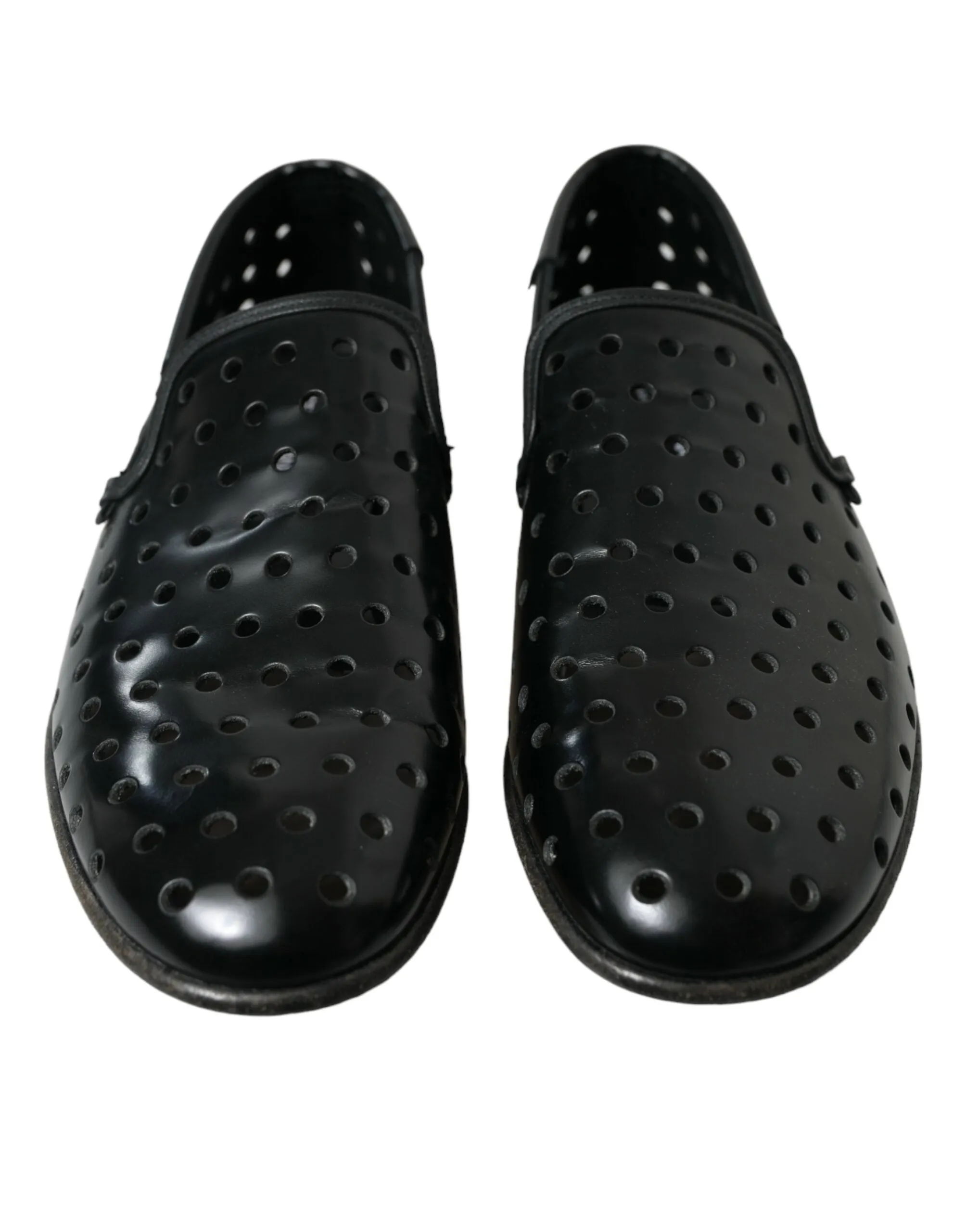 Elegant Black Leather Perforated Loafers sold by Louxly product image thumbnail 2