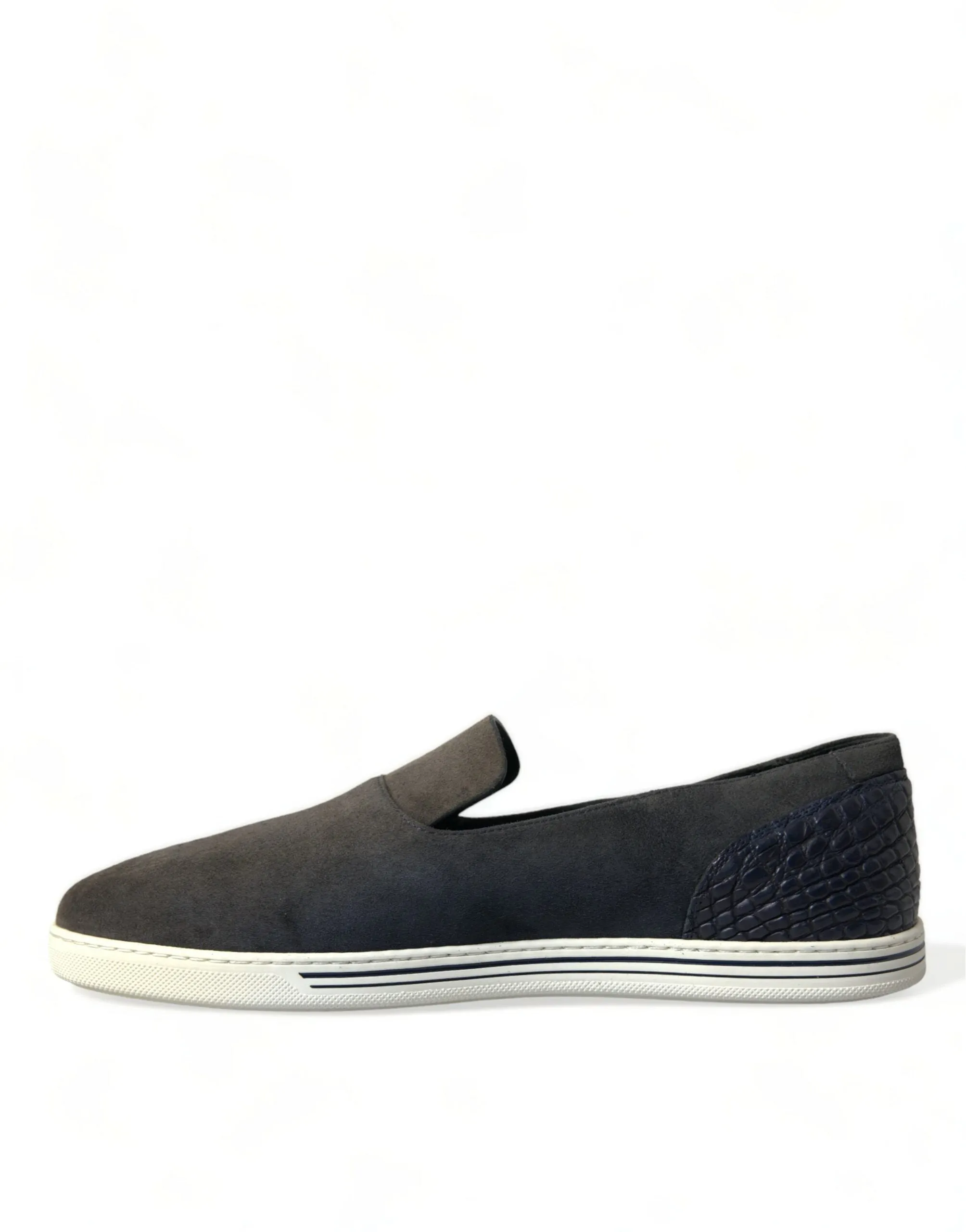 Elegant Blue Suede & Crocodile Slippers sold by Louxly product image thumbnail 5