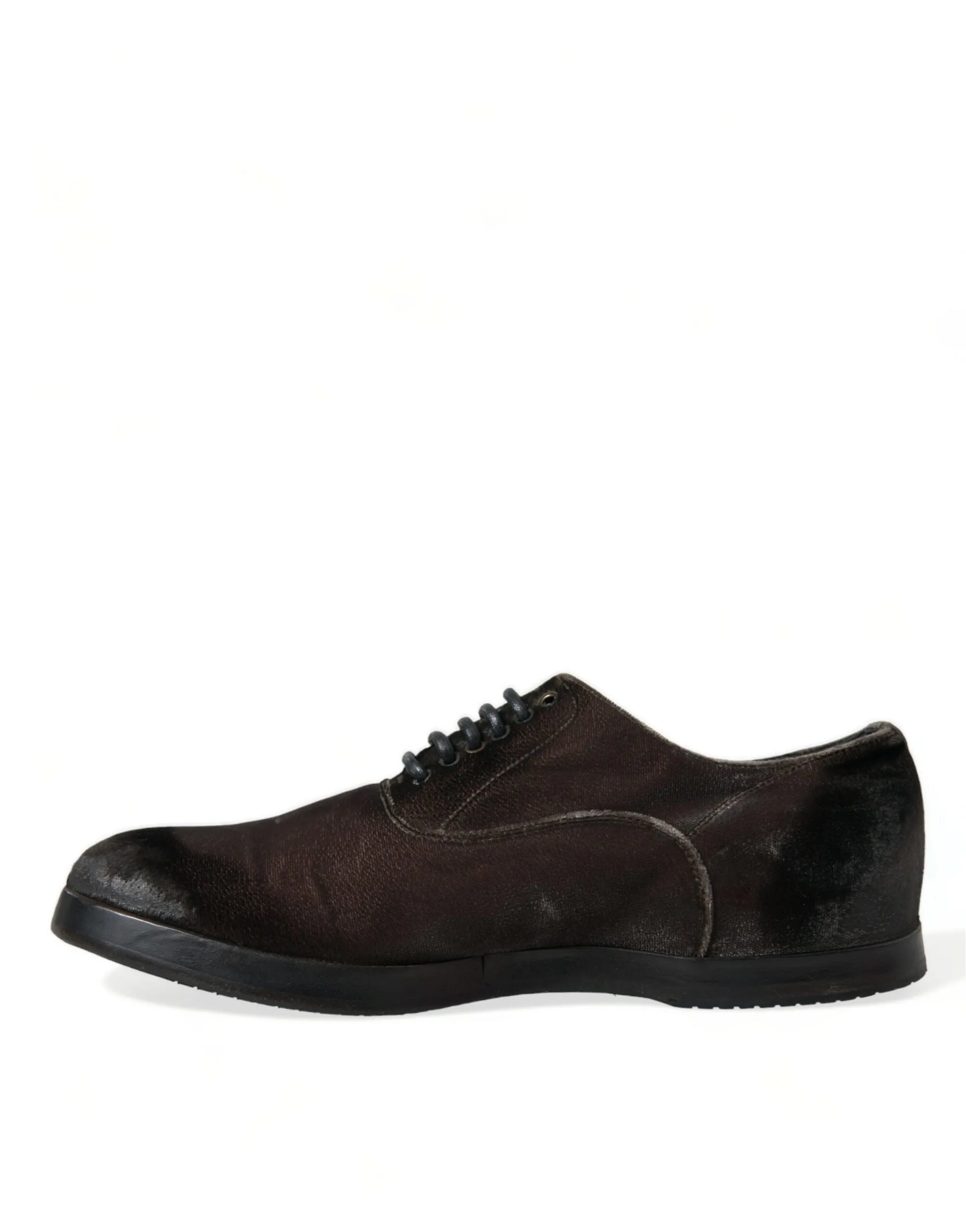 Elegant Brown Velvet Oxford Lace-up Shoes sold by Louxly product image thumbnail 5