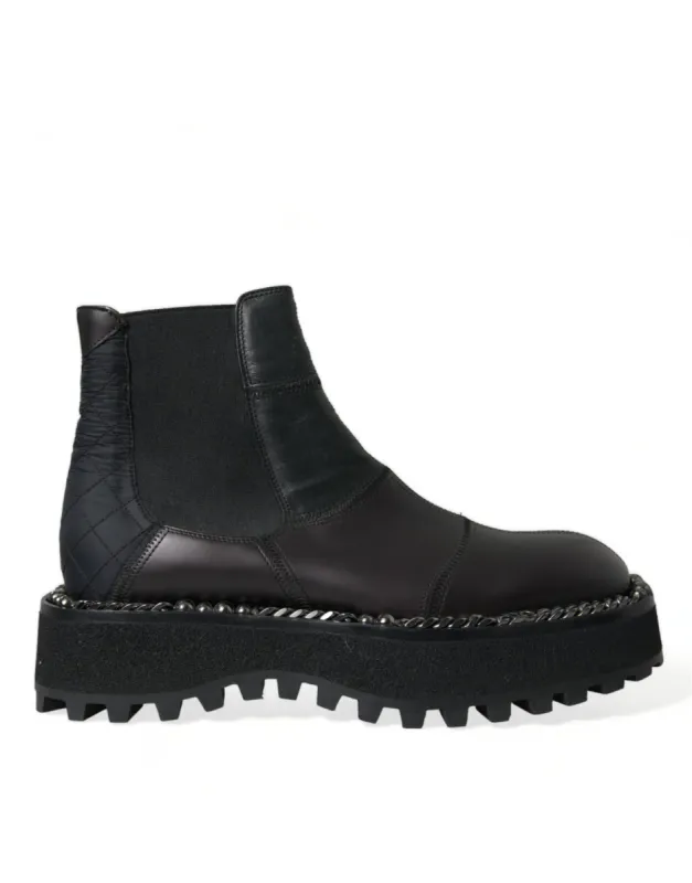 Elegant Black Chelsea Slip-On Boots sold by Louxly