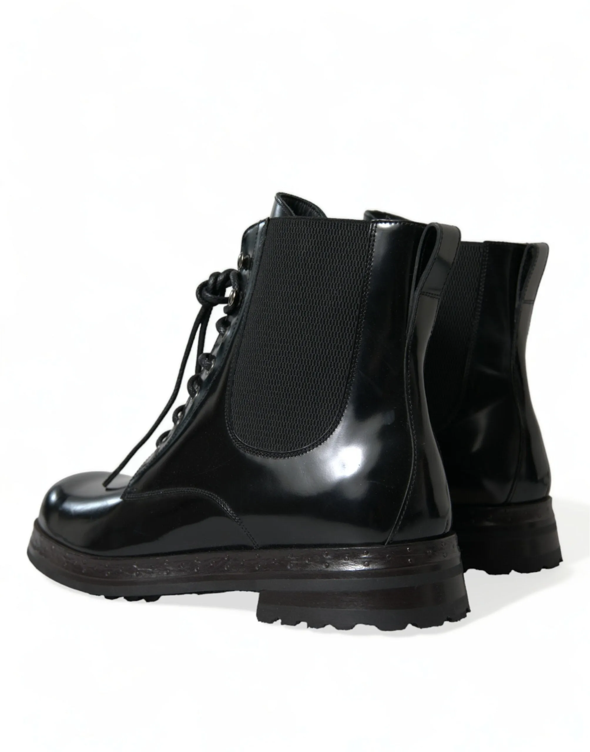 Elegant Black Leather Mid Calf Men's Boots sold by Louxly product image thumbnail 4