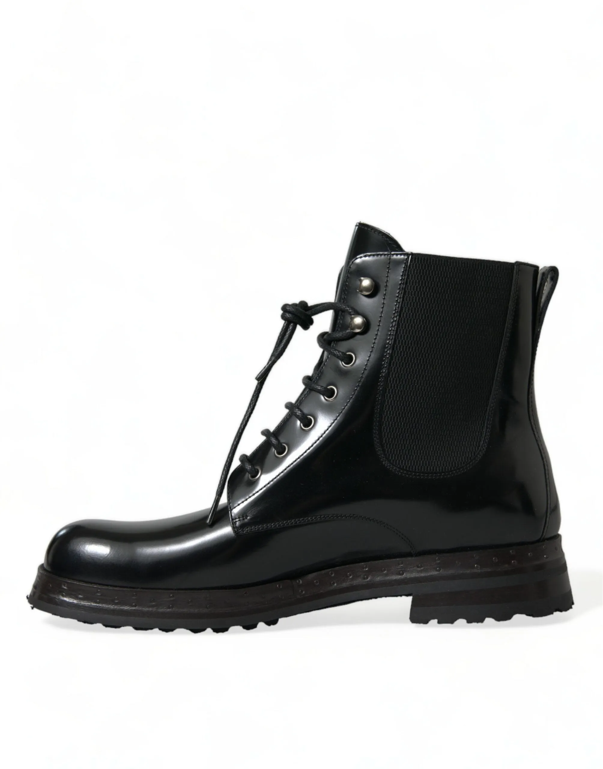 Elegant Black Leather Mid Calf Men's Boots sold by Louxly product image thumbnail 5